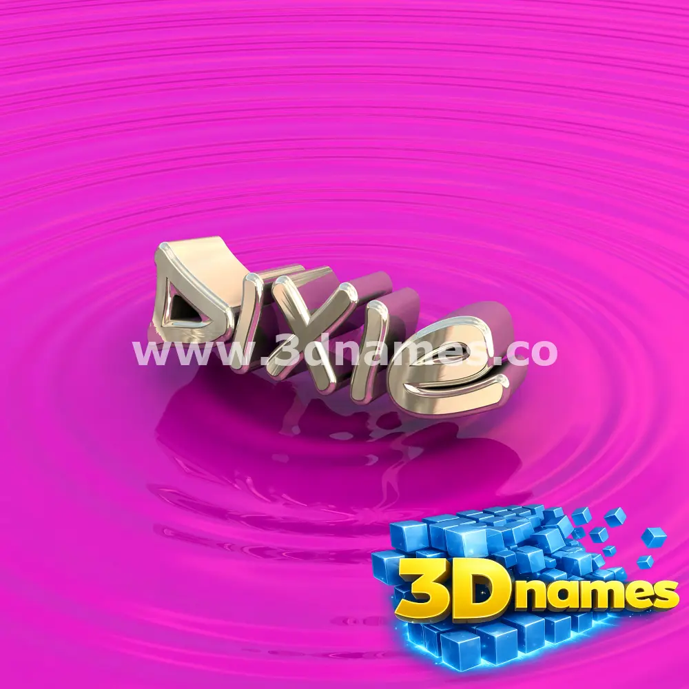 dixie in Pink Graffiti style - 3D name wallpaper