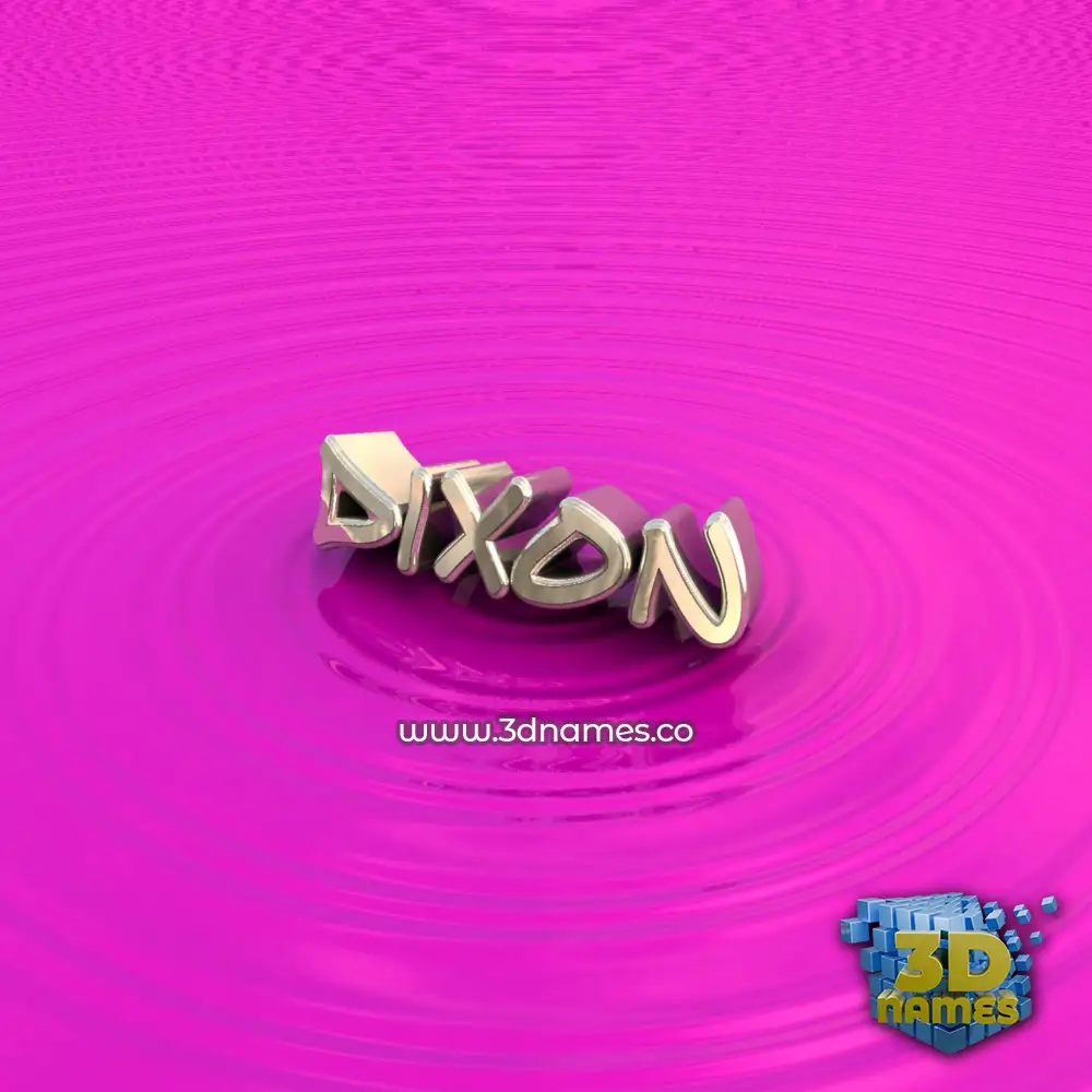 dixon in Pink Graffiti style - 3D name wallpaper