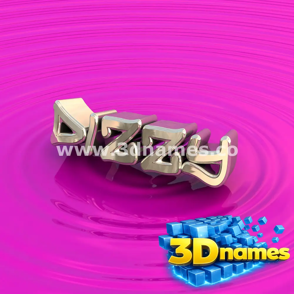 dizzy in Pink Graffiti style - 3D name wallpaper