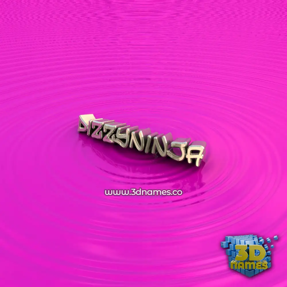 dizzyninja in Pink Graffiti style - 3D name wallpaper