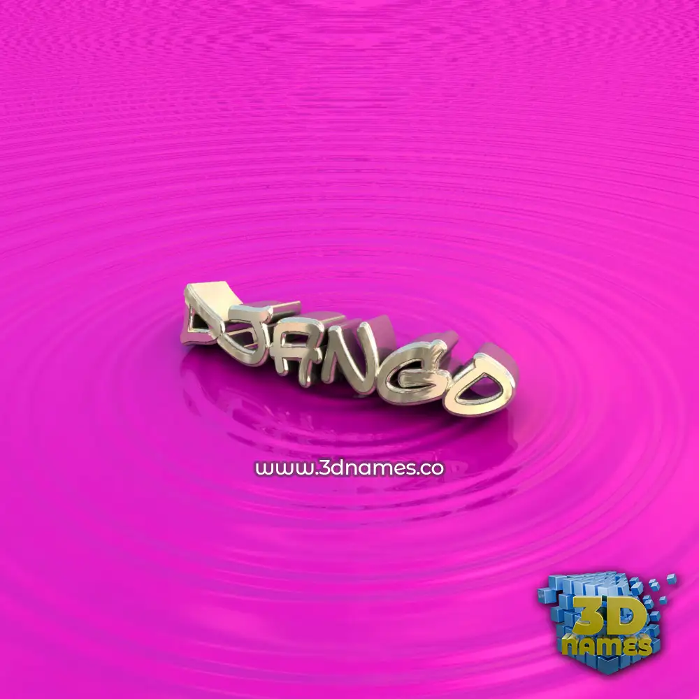 django in Pink Graffiti style - 3D name wallpaper