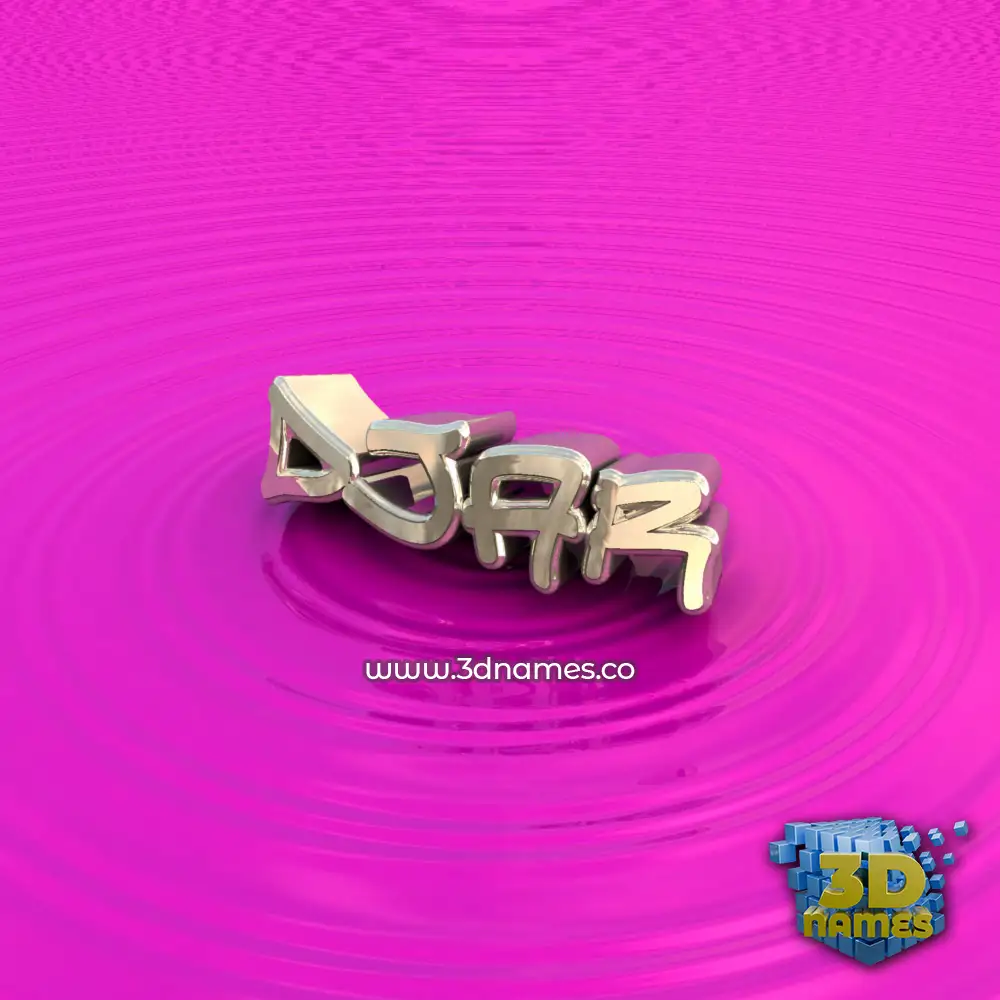 djar in Pink Graffiti style - 3D name wallpaper