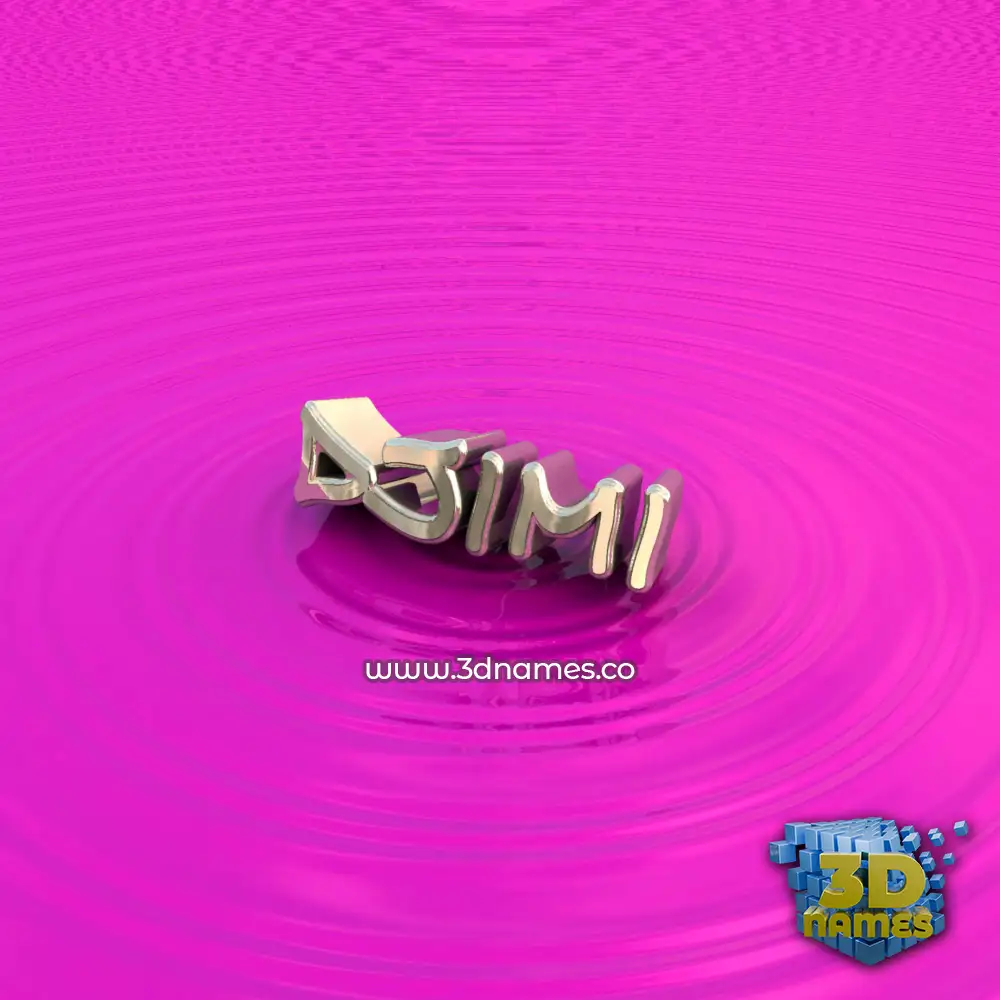 djimi in Pink Graffiti style - 3D name wallpaper