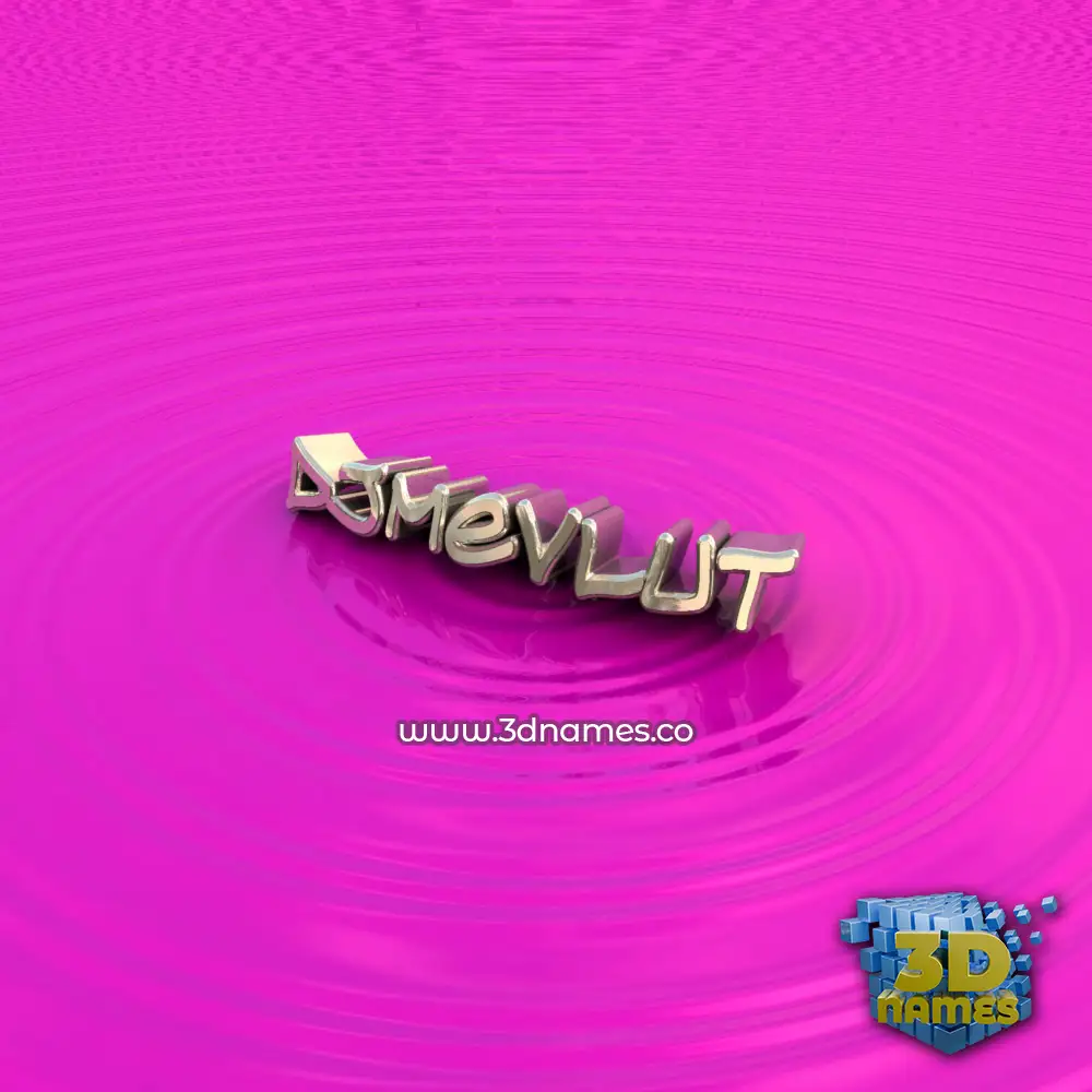 djmevlut in Pink Graffiti style - 3D name wallpaper
