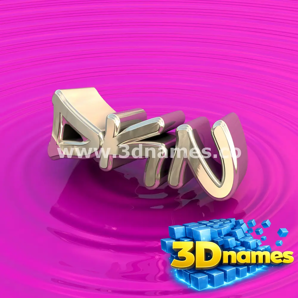 dkn in Pink Graffiti style - 3D name wallpaper