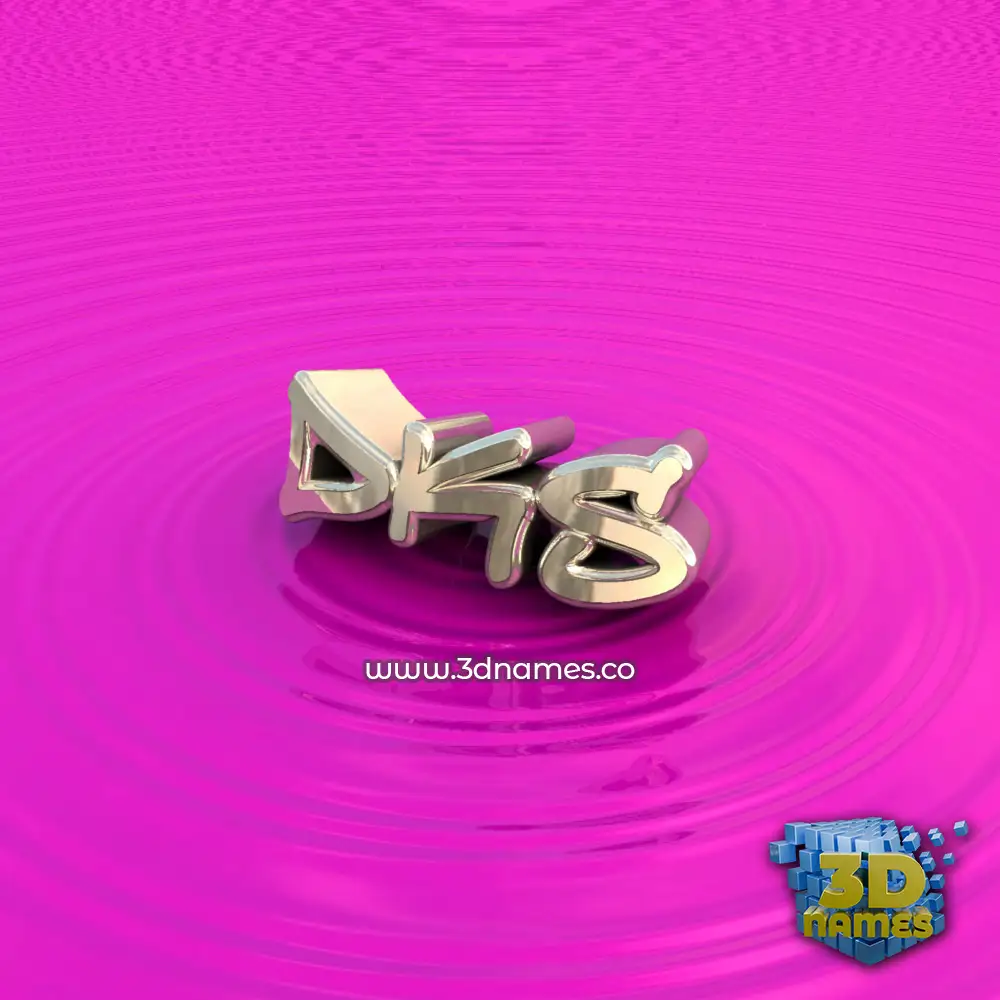 dks in Pink Graffiti style - 3D name wallpaper