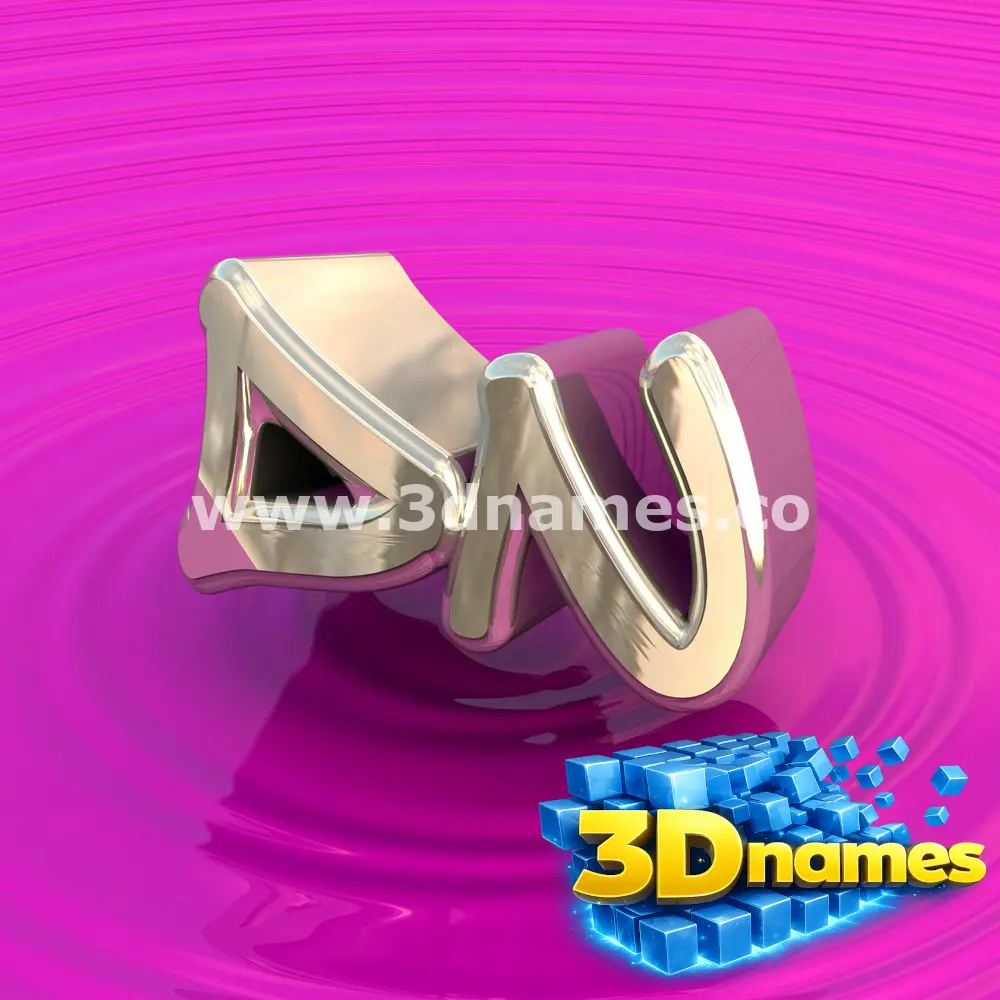 dn in Pink Graffiti style - 3D name wallpaper