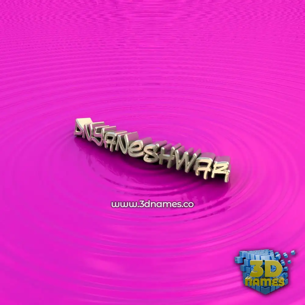 dnyaneshwar in Pink Graffiti style - 3D name wallpaper
