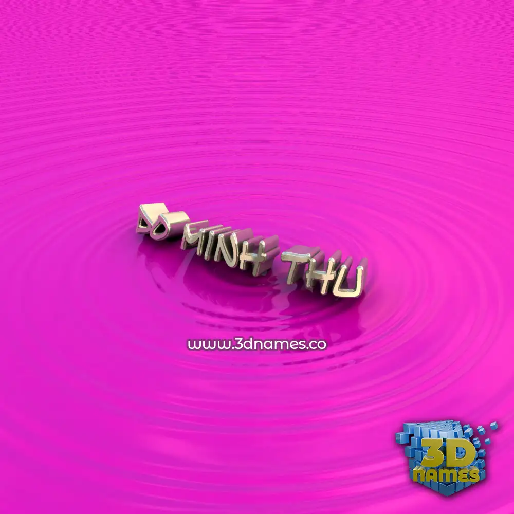 do minh thu in Pink Graffiti style - 3D name wallpaper
