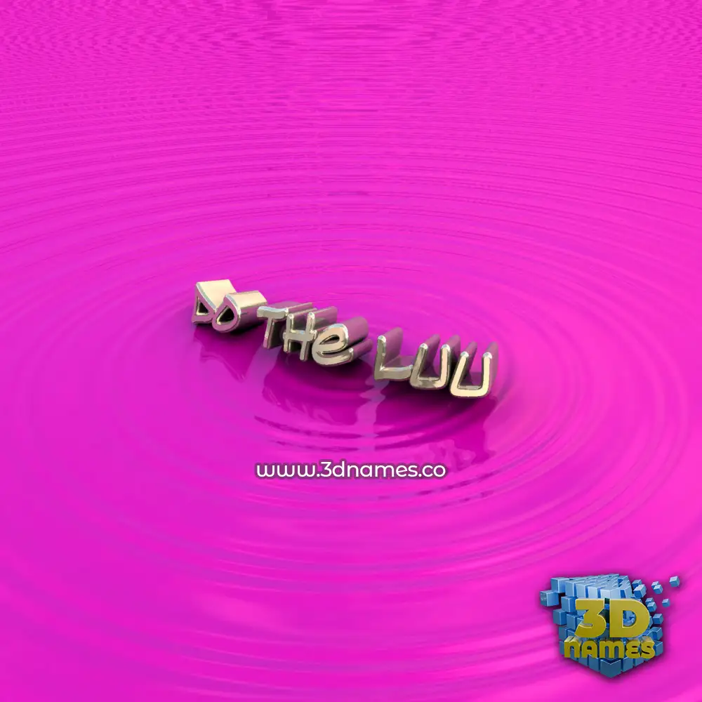 do the luu in Pink Graffiti style - 3D name wallpaper