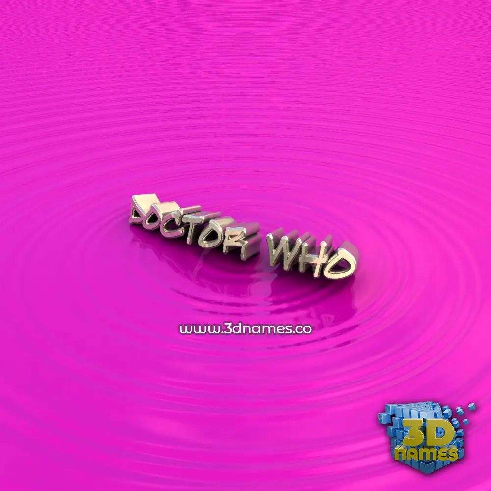 doctor who in Pink Graffiti style - 3D name wallpaper