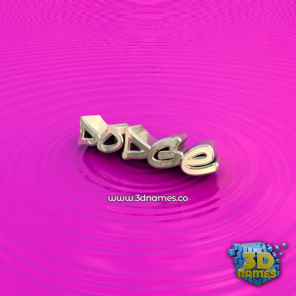 dodge in Pink Graffiti style - 3D name wallpaper