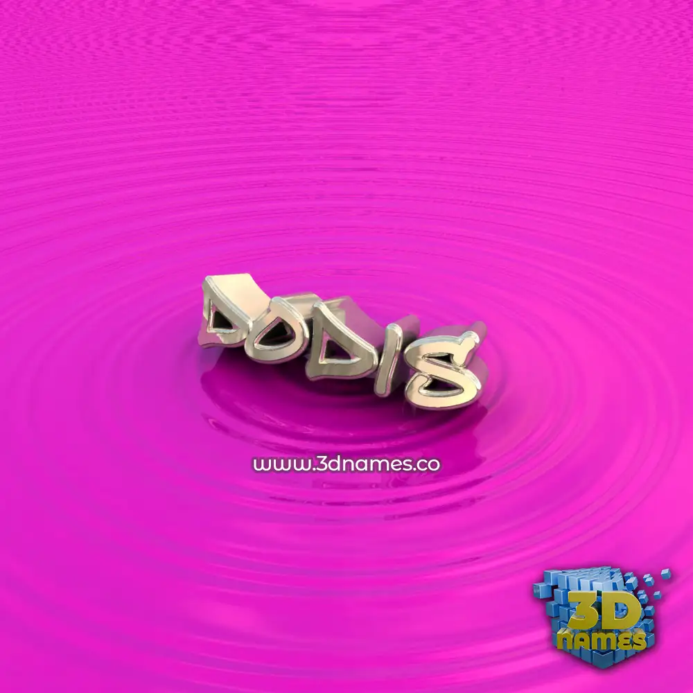 dodis in Pink Graffiti style - 3D name wallpaper