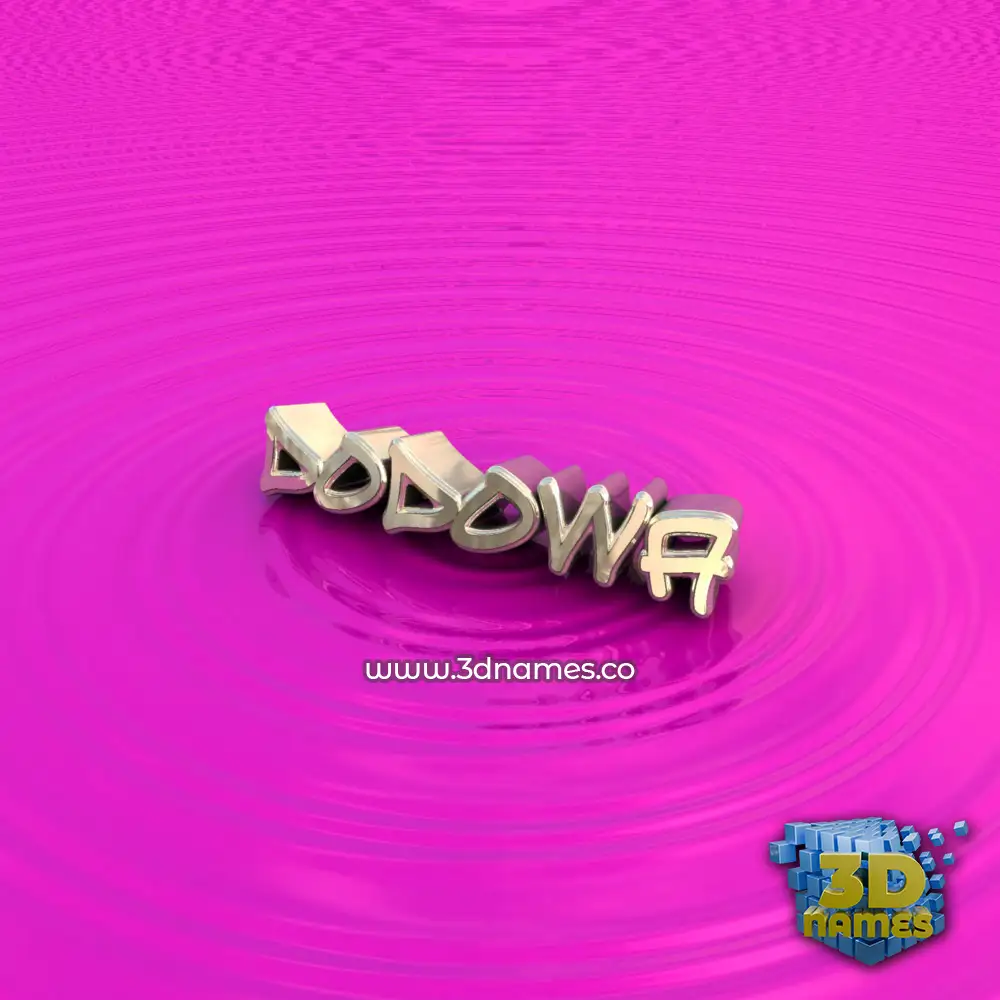 dodowa in Pink Graffiti style - 3D name wallpaper