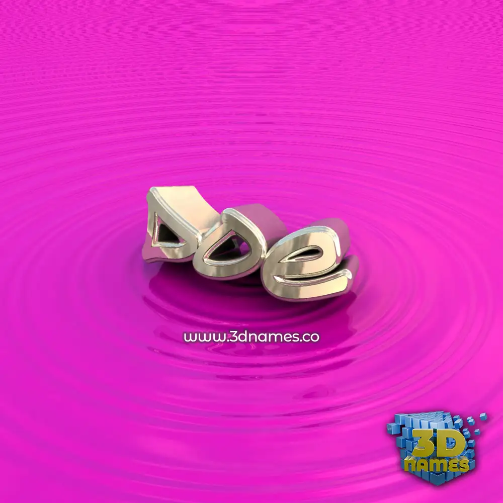 doe in Pink Graffiti style - 3D name wallpaper