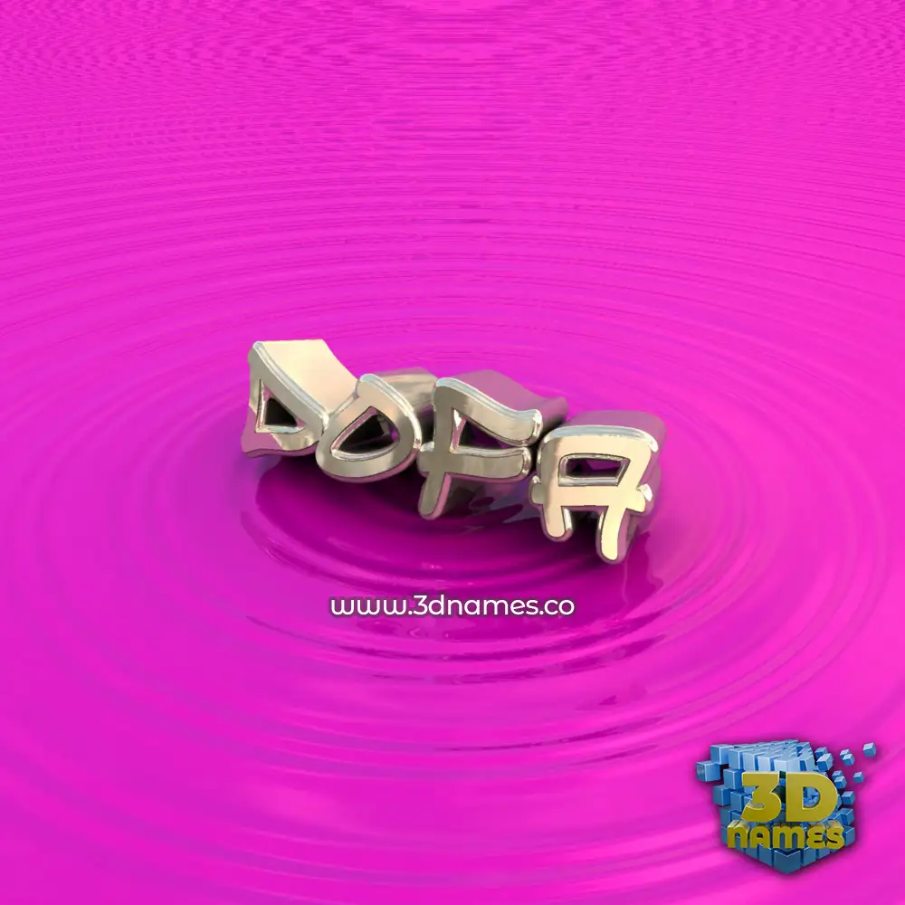 dofa in Pink Graffiti style - 3D name wallpaper