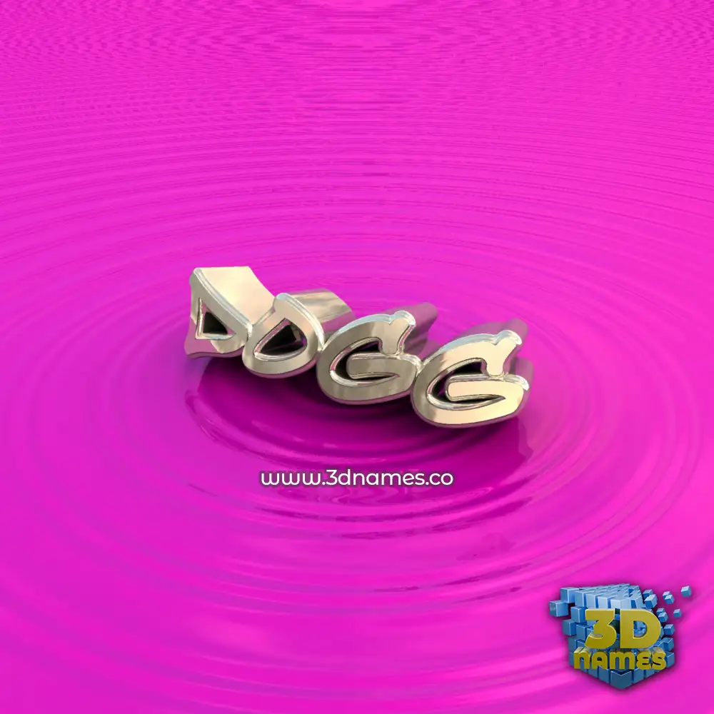 dogg in Pink Graffiti style - 3D name wallpaper