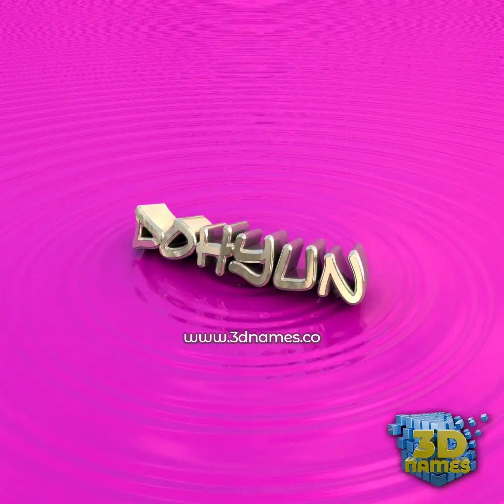 dohyun in Pink Graffiti style - 3D name wallpaper