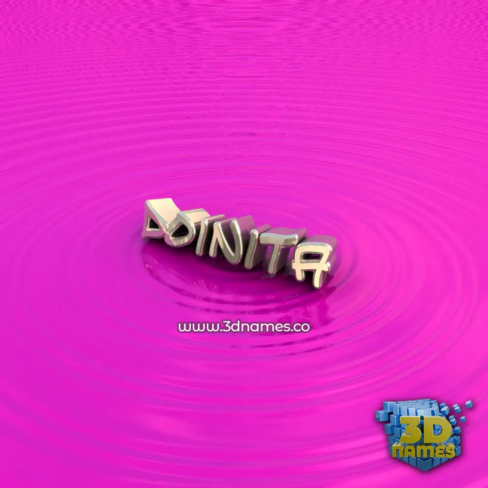 doinita in Pink Graffiti style - 3D name wallpaper