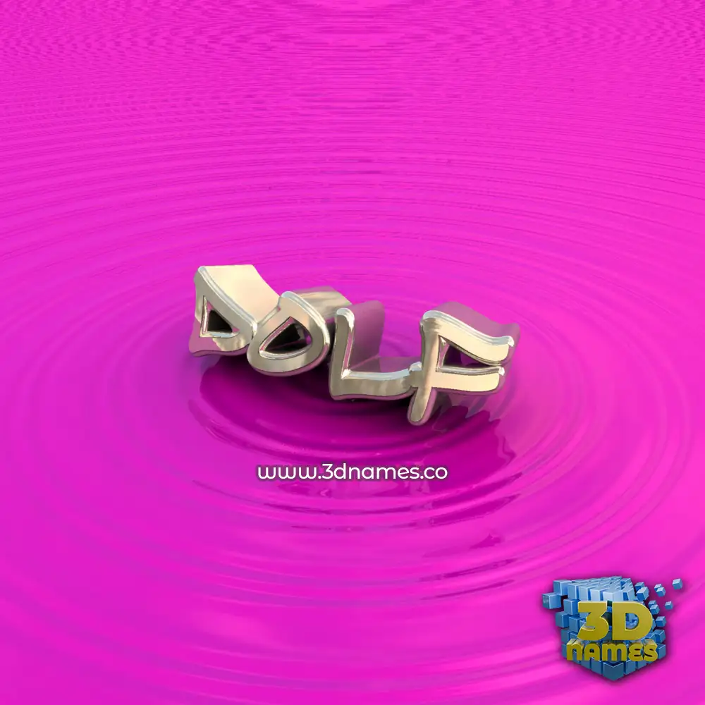 dolf in Pink Graffiti style - 3D name wallpaper