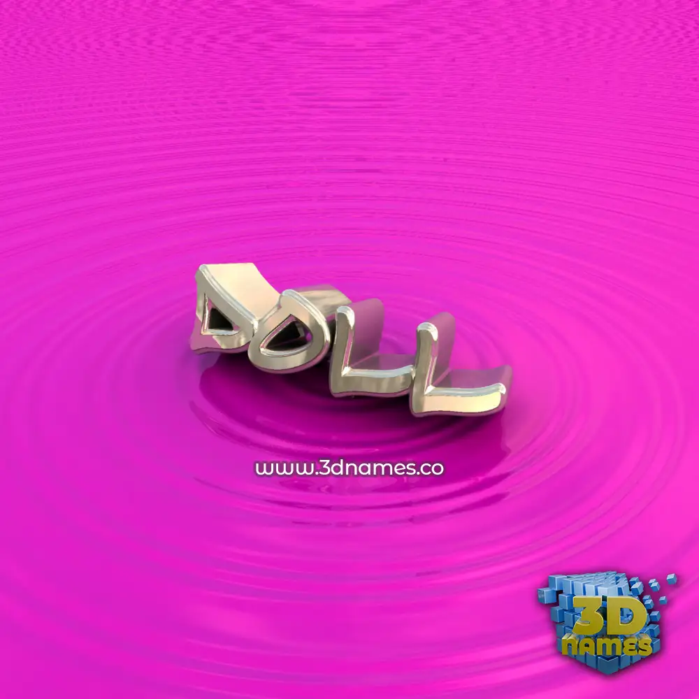 doll in Pink Graffiti style - 3D name wallpaper