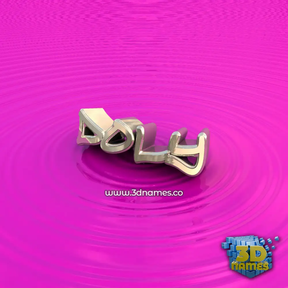 doly in Pink Graffiti style - 3D name wallpaper