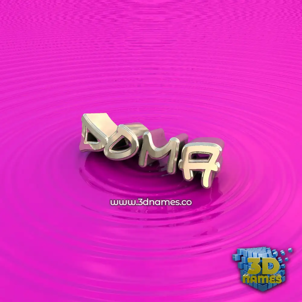 doma in Pink Graffiti style - 3D name wallpaper