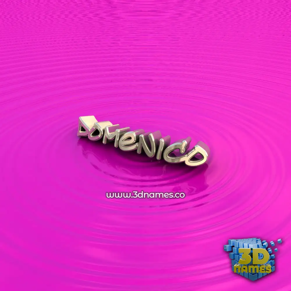 domenico in Pink Graffiti style - 3D name wallpaper