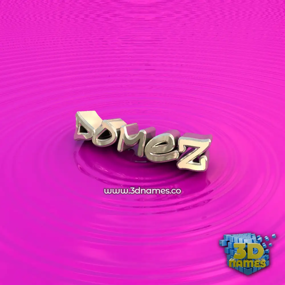 domez in Pink Graffiti style - 3D name wallpaper