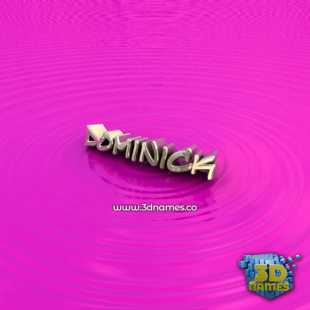 dominick in Pink Graffiti style - 3D name wallpaper