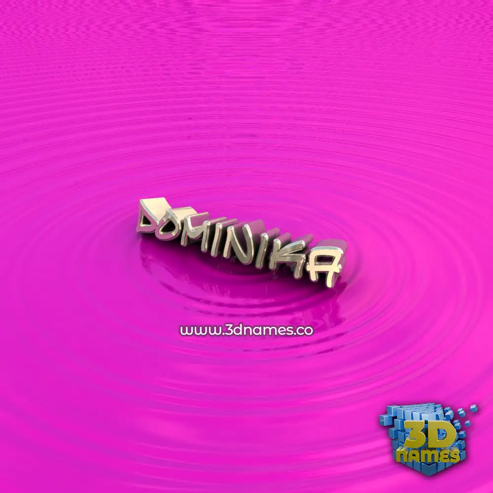 dominika in Pink Graffiti style - 3D name wallpaper