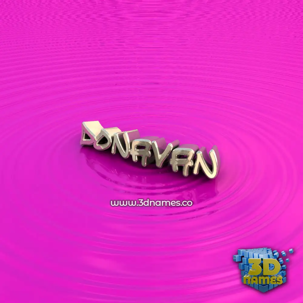 donavan in Pink Graffiti style - 3D name wallpaper