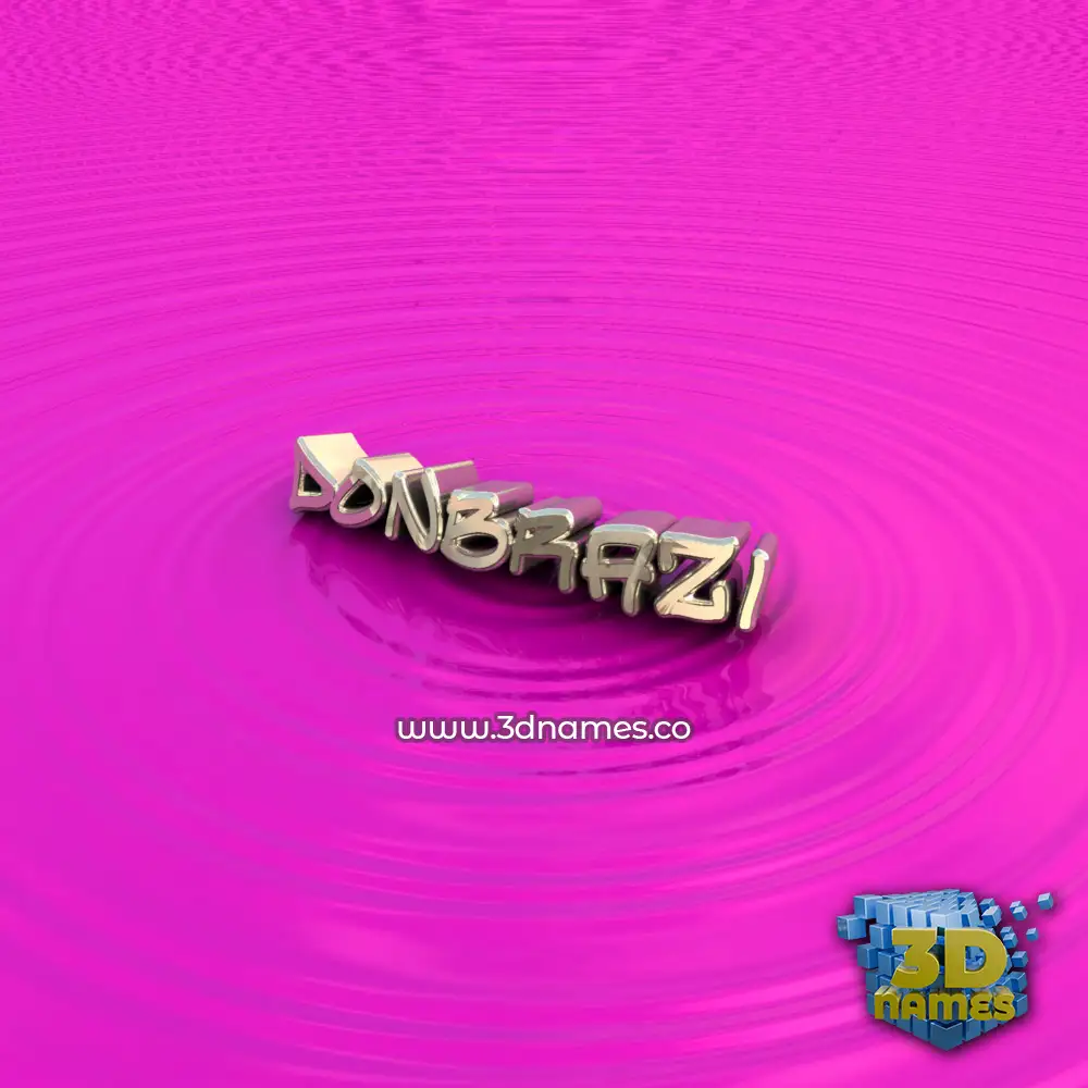 donbrazi in Pink Graffiti style - 3D name wallpaper