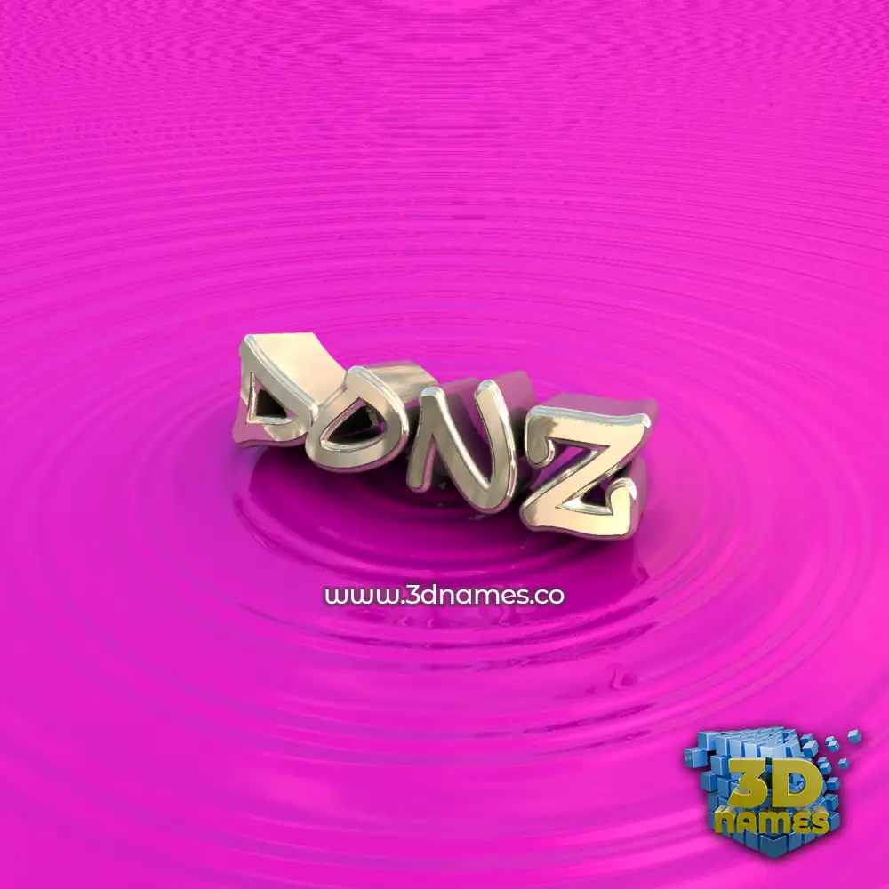 donz in Pink Graffiti style - 3D name wallpaper
