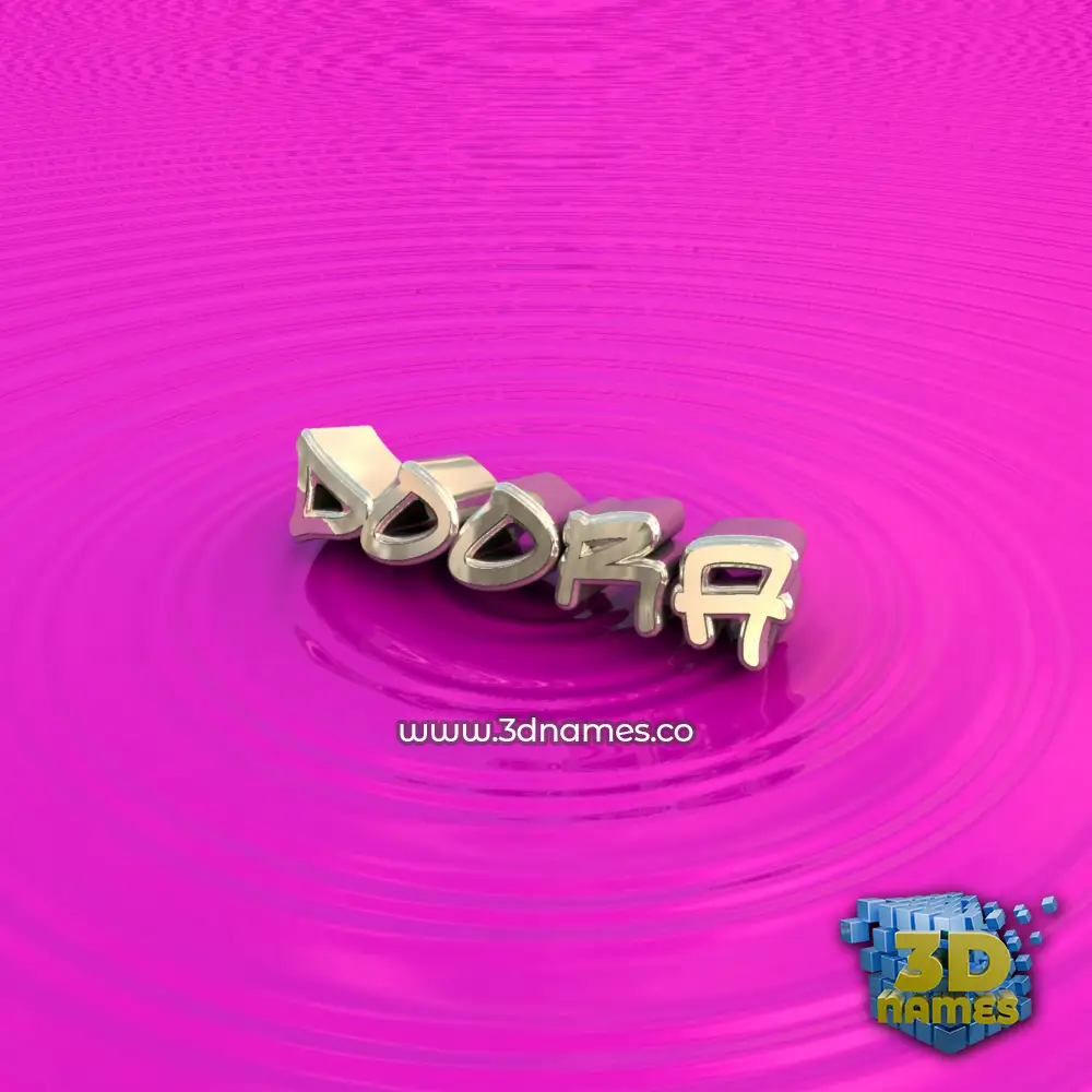 doora in Pink Graffiti style - 3D name wallpaper