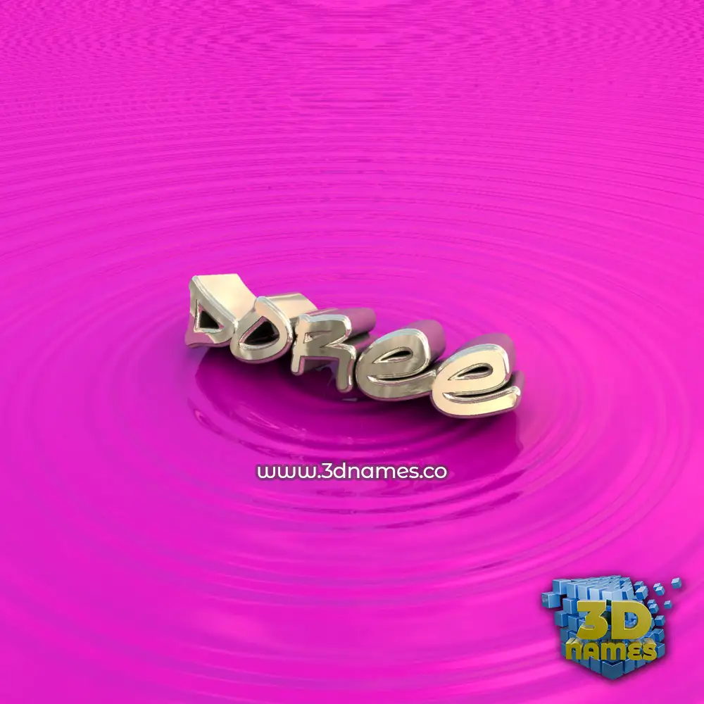 doree in Pink Graffiti style - 3D name wallpaper