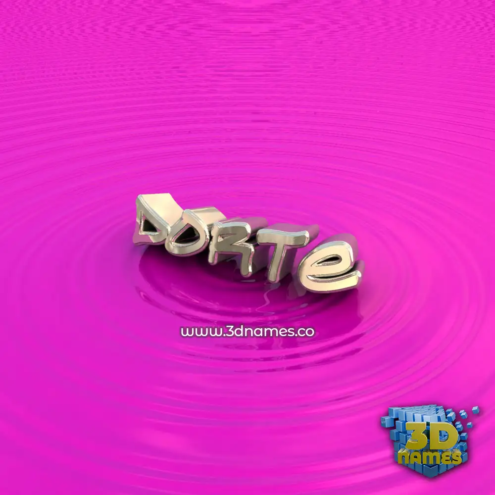dorte in Pink Graffiti style - 3D name wallpaper