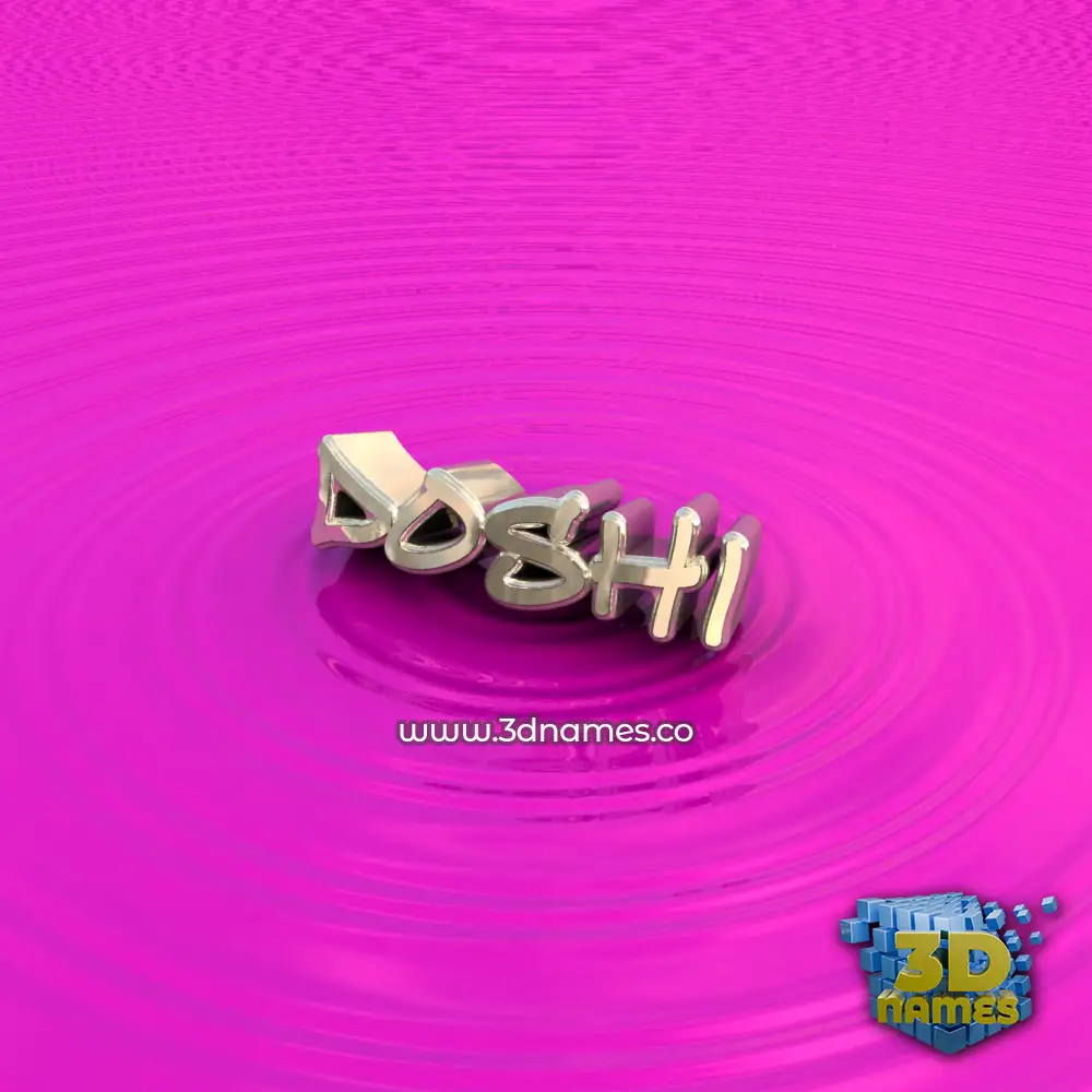 doshi in Pink Graffiti style - 3D name wallpaper
