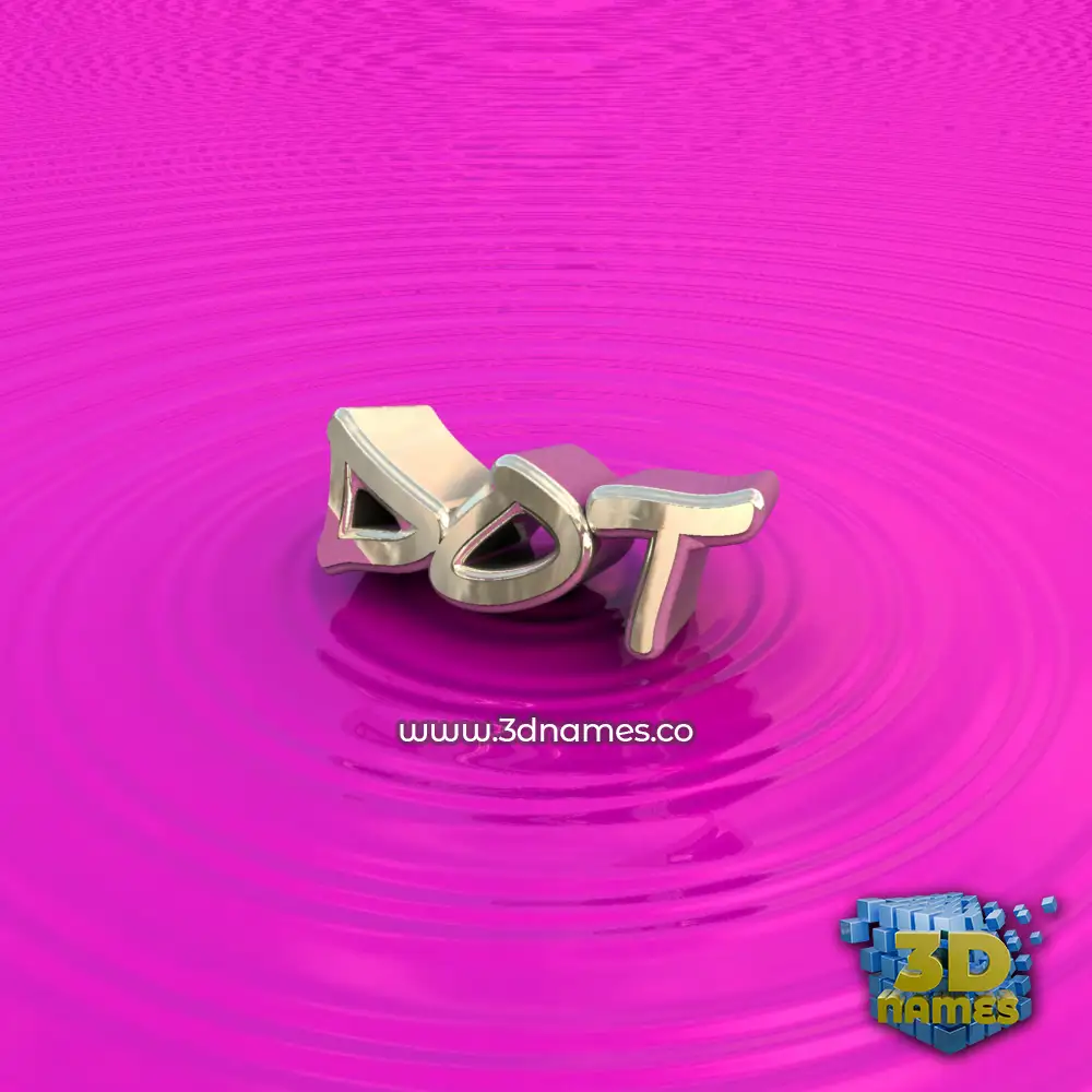dot in Pink Graffiti style - 3D name wallpaper