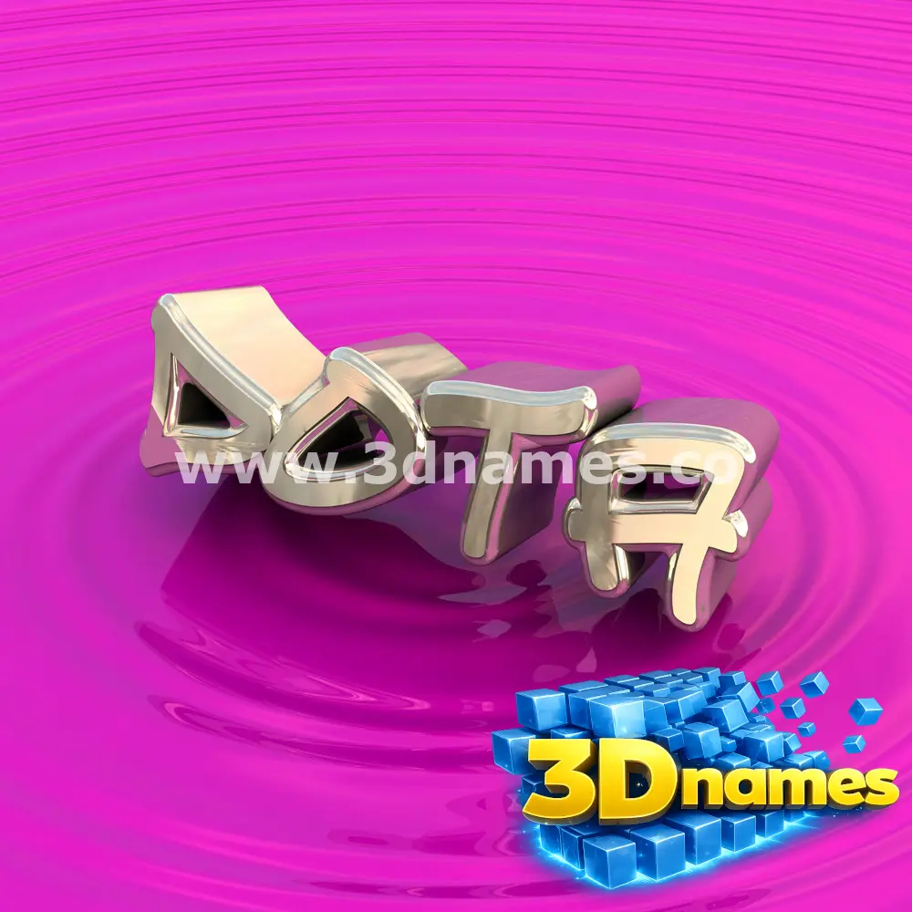 dota in Pink Graffiti style - 3D name wallpaper