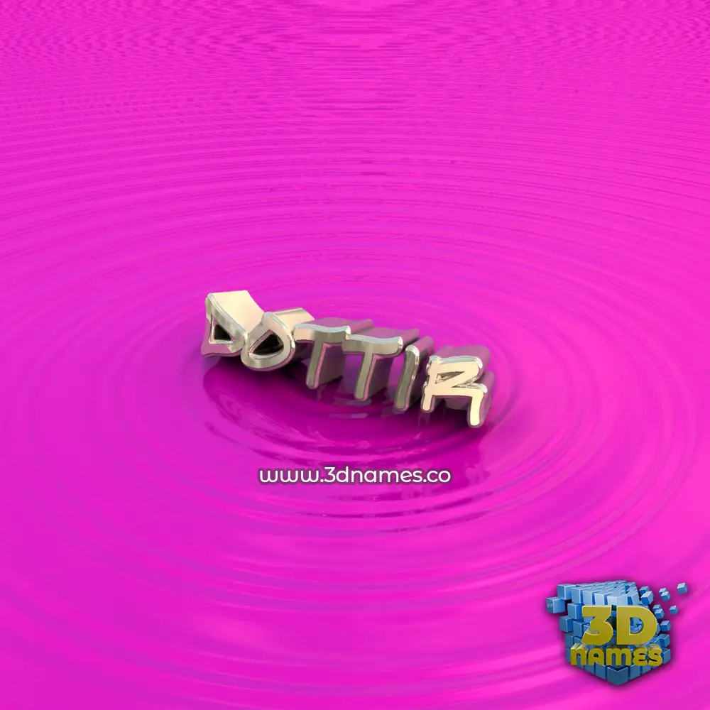 dottir in Pink Graffiti style - 3D name wallpaper