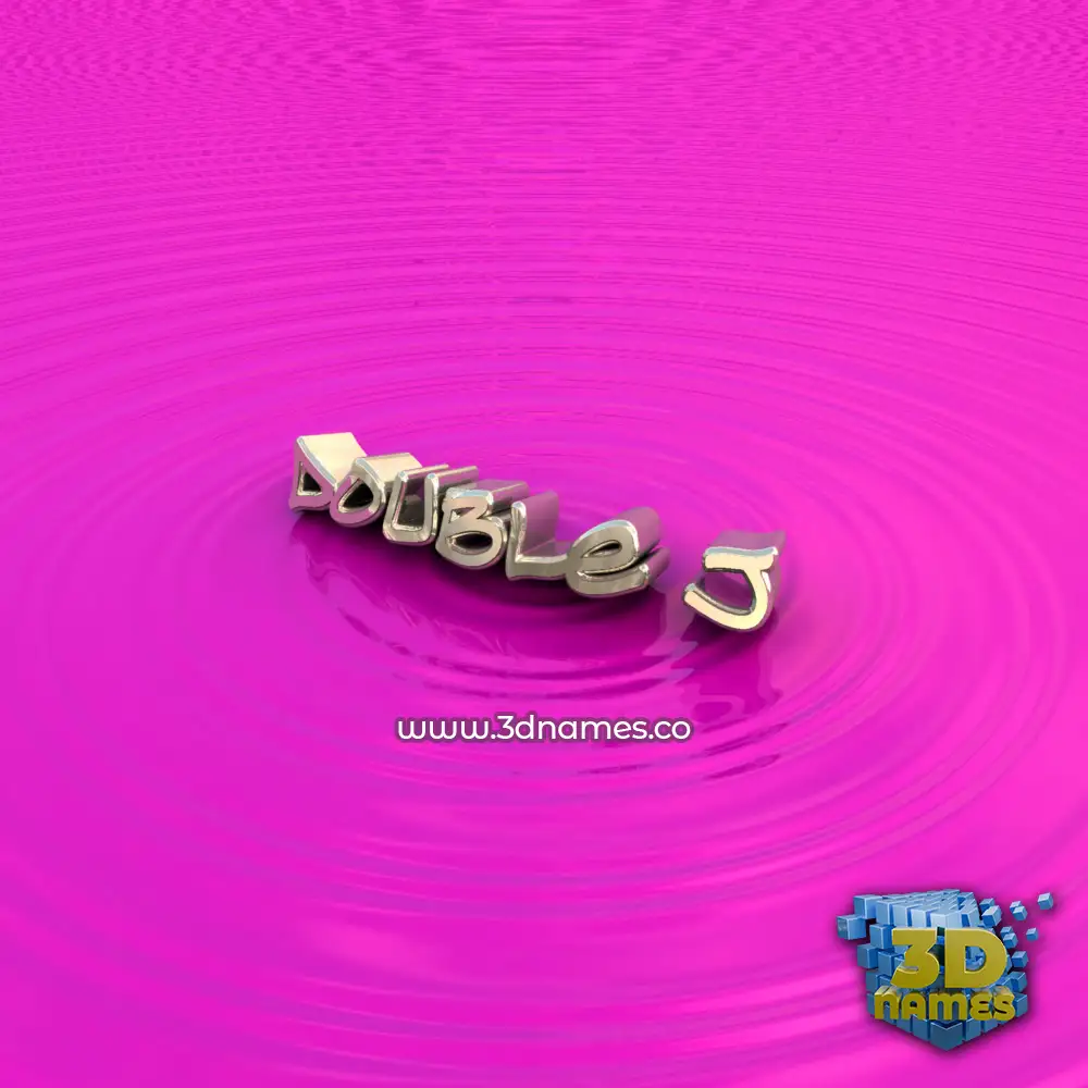 double j in Pink Graffiti style - 3D name wallpaper