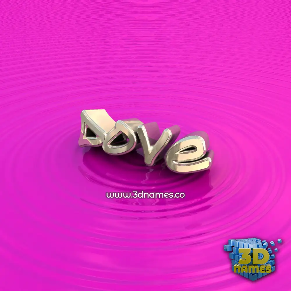 dove in Pink Graffiti style - 3D name wallpaper