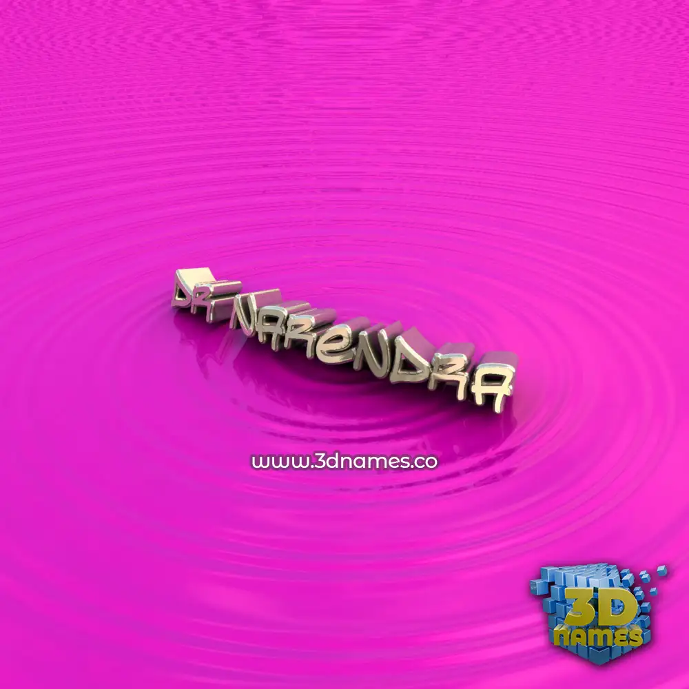dr narendra in Pink Graffiti style - 3D name wallpaper