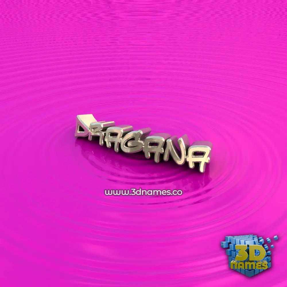 dragana in Pink Graffiti style - 3D name wallpaper