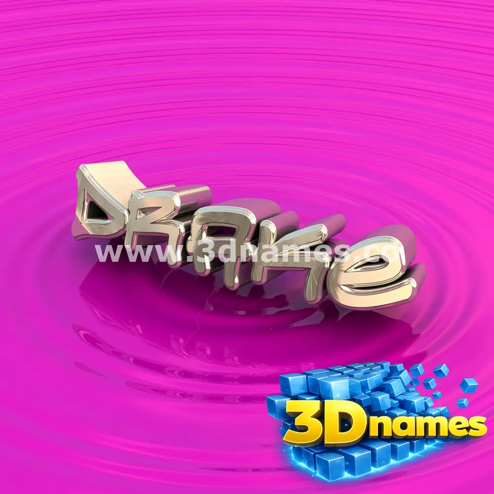 drake in Pink Graffiti style - 3D name wallpaper