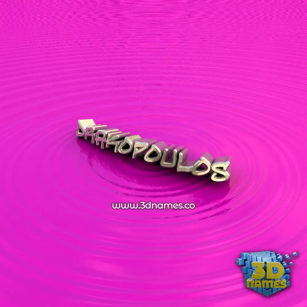 drakopoulos in Pink Graffiti style - 3D name wallpaper