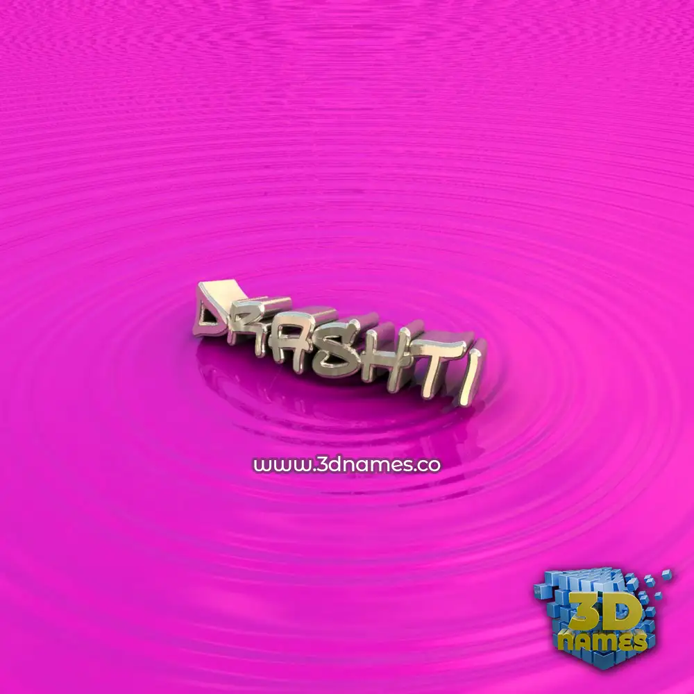 drashti in Pink Graffiti style - 3D name wallpaper