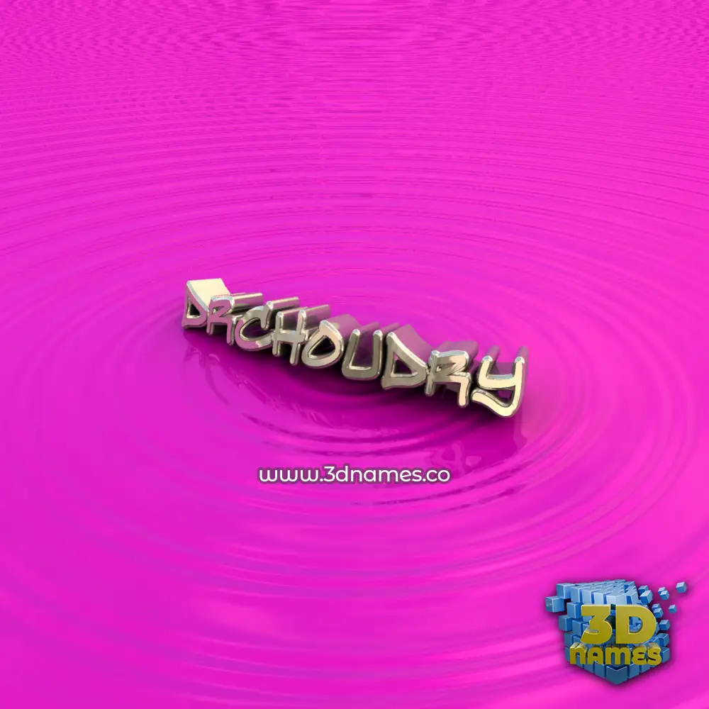 drchoudry in Pink Graffiti style - 3D name wallpaper