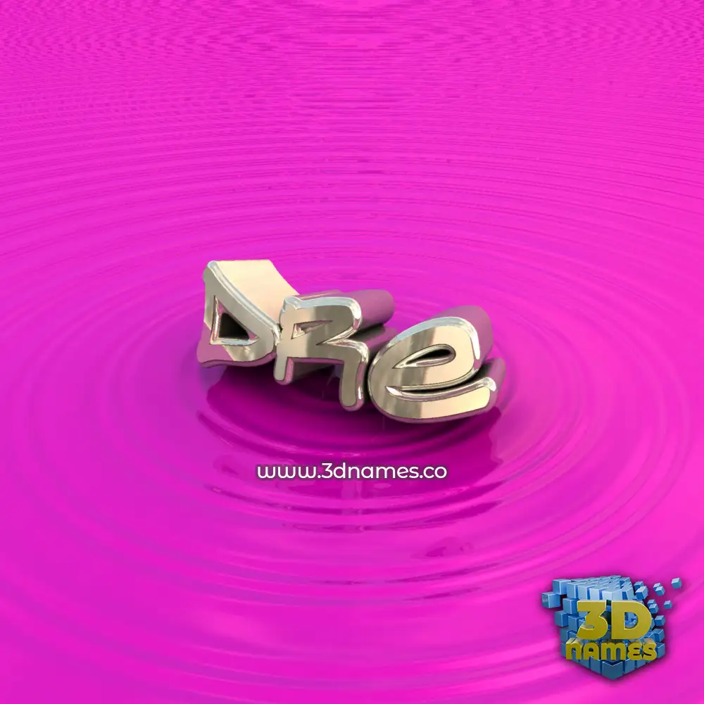 dre in Pink Graffiti style - 3D name wallpaper